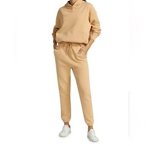 SET WeWoreWhat Tan Hoodie (M) & Sweatpants (S)